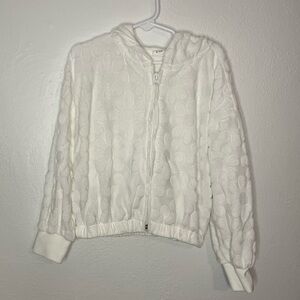 GAP Kids White Terrycloth Jacket Size Small Swim Cover